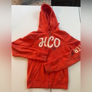 Hollister Vibrant orange hoodie size small y2k classic